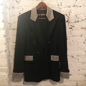 Escada Margaretha Ley Vintage Houndstooth Blazer